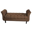 Ver imagem 1 de Divã Recamier Barcelona - 1,40 Suede - Marrom