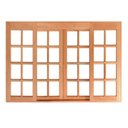 Ver imagem 1 de Janela de Madeira Vitro de Correr Quadriculado Reto de Cedro Arana Batentes de 14 Cm-1.60(l)x1.20(a)