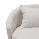 Ver imagem 3 de Poltrona Curva Orgânica Decorativa Escritório Sala e Recepção com Almofada Bella Bouclé Off White -