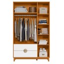 Ver imagem 5 de Berço Americano Multifuncional Cleo com Guarda Roupa Ipê Branco Cinamomo - Móveis Albatroz