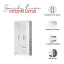 Ver imagem 5 de Guarda Roupa Infantil Ambiente Lima 3 Portas Branco Flex - Moval