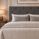 Ver imagem 2 de Cabeceira para Cama Casal Estofada 1,38 ,Mts Zoe Vilajo: Suede Crush Cacau
