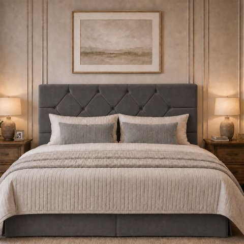 Cabeceira para Cama Casal Estofada 1,38 ,Mts Zoe Vilajo: Suede Crush Cacau