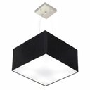 Ver imagem 1 de Lustre Pendente Quadrado Md-4197 Cúpula em Tecido 25/45x45cm Preto - Bivolt