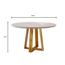 Ver imagem 2 de Conjunto Sala De Jantar Natalle 4 Lugares Com Mesa Redonda E Tampo Em Vidro 1,2m E 4 Cadeiras Mó