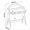 Ver imagem 7 de Conjunto 2 Peças com Escrivaninha Juli e Estante Naturale Branco Marrom/Marrome