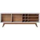 Ver imagem 5 de Kit Rack 180 cm E Mesa De Centro Para Sala Noronha Off White Matte Freijo CLB