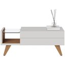 Ver imagem 6 de Kit Rack 180 cm E Mesa De Centro Para Sala Noronha Off White Matte Freijo CLB