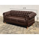 Ver imagem 3 de Sofá Dom Pedro 3 Lugares Decoração Sala Recepção Retrô