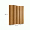 Ver imagem 3 de Painel para TV até 85 Polegadas Ripado MDF 270CMX240CM Moldufama Castanho