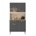 Ver imagem 2 de Cozinha Compacta 4 Portas 1 Gaveta Malta Demobile Avena/grafito