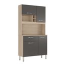 Ver imagem 3 de Cozinha Compacta 4 Portas 1 Gaveta Malta Demobile Avena/grafito