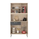 Ver imagem 4 de Cozinha Compacta 4 Portas 1 Gaveta Malta Demobile Avena/grafito