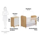 Ver imagem 3 de Quarto de Bebê com Berço e Cômoda 4 Gavetas 100% Mdf Mimo Espresso Móveis