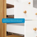 Ver imagem 7 de Quarto de Bebê Berço e Cômoda 4 Gavetas 100% MDF Mimo Espresso Móveis Branco Brilho/Amêndoa