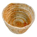 Ver imagem 2 de Cesto Decorativo Fibra Vegetal (bege Amarelo) M