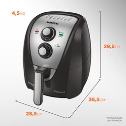 Fritadeira sem Óleo Air Fryer Mondial Afn 40 Pi 4 Litros 60hz 127v Grafite - 2