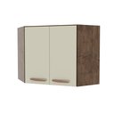 Ver imagem 2 de Armário Aéreo Modulado de Canto Fidelitá Lisboa 75cm 2 Portas Noce/Off-White