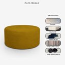 Ver imagem 3 de Puff Mezza Central Redondo Decorativo para Sala Orgânico Confortável e Reforçado Bouclé