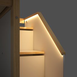  Beliche Infantil Montessoriano Garden com Escada Lateral e Proteção Casinha Janela, Grade X com LED Casatema - 6