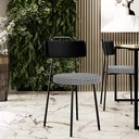 Ver imagem 2 de Cadeira Para Cozinha Sala De Jantar Barcelona L02 Couríssimo Preto Pied Poule - Lyam Decor