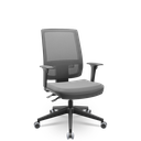 Ver imagem 1 de Cadeira Brizza Presidente Tela Cinza Base Italia Back System NR17 Braços Reguláveis Vinil Cinza T49