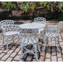 Ver imagem 2 de CONJUNTO DE VARANDA JARDIM MESA CADEIRA FAZENDA DECORAÇÃO PRONTO ARTES DECORAÇÃO DE JARDIM