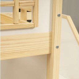  Beliche Infantil Montessoriana com Escada,janela,grade Proteção,escorregador, Grade X Garden com LED Casatema - 12