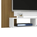 Ver imagem 4 de Painel Nilo P/ Tvs 47 Sala de Estar Branco/ripado
