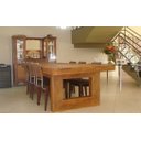 Ver imagem 4 de Mesa de Jantar Peroba Rosa com Pés Vazados em U:Comp300XAlt80XLarg100/Marrom
