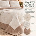 Ver imagem 2 de Colcha Cobre Leito King Veneza 300 Fios Bordado 3 Peças:Caqui