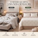 Ver imagem 7 de Colcha Cobre Leito King Veneza 300 Fios Bordado 3 Peças:Caqui
