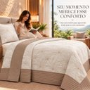 Ver imagem 5 de Colcha Cobre Leito King Veneza 300 Fios Bordado 3 Peças:Caqui