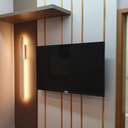 Ver mais imagens de Fita Metalizada Decorativa Painel Parede Efeito Marmore 1 Metro Decoração Ripado Dourado Cabeceira P