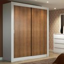 Ver imagem 1 de Guarda-Roupa Solteiro Madesa Dallas 2 Portas de Correr 2 Gavetas Branco/Rustic Cor:Branco/Rustic