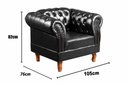 Ver imagem 3 de Conjunto 2 Poltronas Chesterfield Dom Pedro Decoração Sala Recepção Retrô Preto