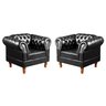 Conjunto 2 Poltronas Chesterfield Dom Pedro Decoração Sala Recepção Retrô - 2