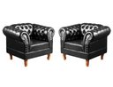 Ver imagem 2 de Conjunto 2 Poltronas Chesterfield Dom Pedro Decoração Sala Recepção Retrô Preto