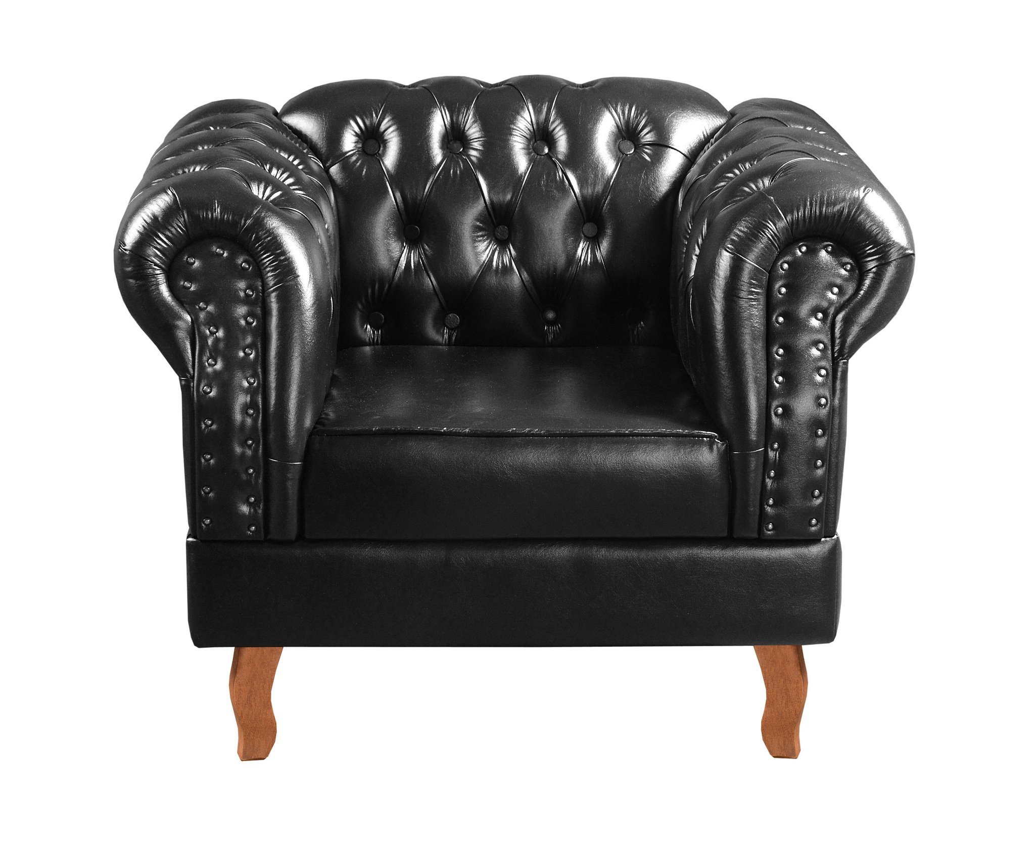 Conjunto 2 Poltronas Chesterfield Dom Pedro Decoração Sala Recepção Retrô - 4