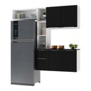 Ver imagem 2 de Cozinha Compacta com Armário e Balcão Mp2005 Sofia Multimóveis Branca/preta