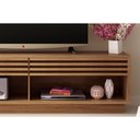 Ver imagem 4 de Rack Bancada C/ Painel P/ Tv até 42 Pol Pl3004/ra2003 Ripado 2 Gavetas 115x150cm Natural/off White