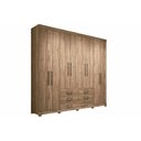 Ver imagem 1 de Guarda Roupa Casal 8 Portas e 6 Gavetas C/ Pés Master 8.6 Atacama - Santos Andirá