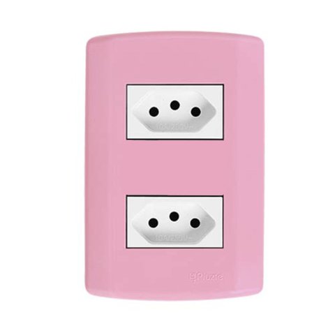 Conjunto com 2 Tomadas 2p+t 20a 250v, Modular, com Placa 4x2 e Suporte