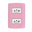 Ver imagem 1 de Conjunto com 2 Tomadas 2P+T 20A 250V, Modular, com Placa 4x2 e Suporte Branco