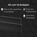 Ver imagem 4 de Kit 12 Barra Rodapé de Poliestireno 10cm X 2m Acabamento Moderno