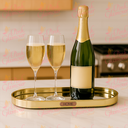 Ver imagem 2 de Bandeja com Espelho Decorativa P/ Maquiagem Perfume Banheiro Pgb Bandeja Decorativa Prateado