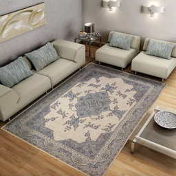 Tapete Sala Tabriz Azul 300x400 Cm Tipo Belga Persa Classico - 5