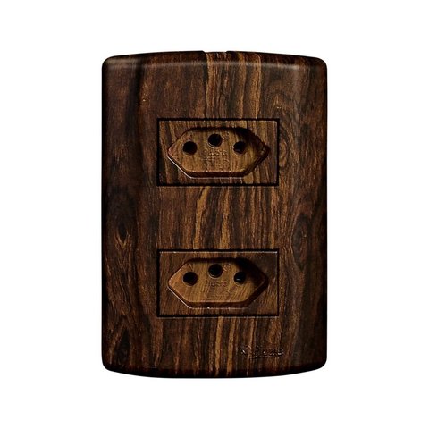 Conjunto com 2 Tomadas 2p+t 20a 250v, Modular, com Placa 4x2 e Suporte