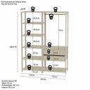 Ver imagem 4 de Guarda-Roupa Closet Modulado Siena 132cm 2 Gavetas Cabideiro e 7 Prateleiras Yescasa Móveis Off White Bege