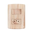 Ver imagem 1 de Interruptor de 1 Tecla Simples e Tomada 2p+t 20a , Modular, com Placa 4x2 e Suporte